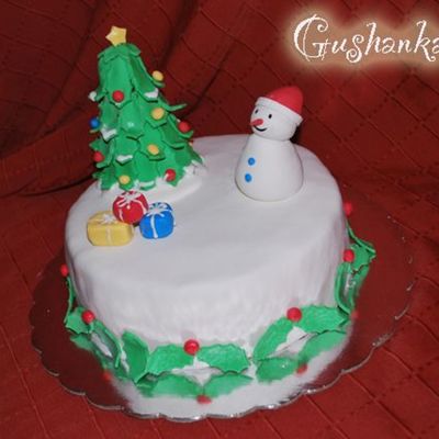 Snowman And Christmas Tree