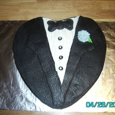 Tuxedo Grrom's Cake