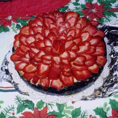 White Chocolate Strawberry Cheesecake