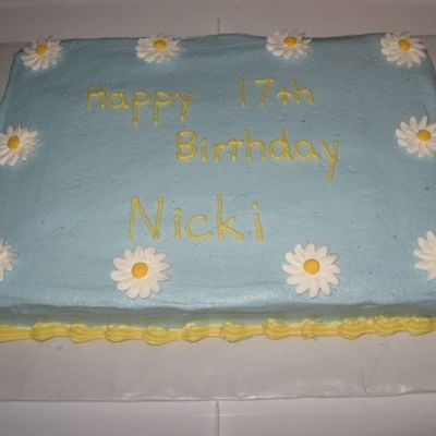 Small Sheet Daisy Cake