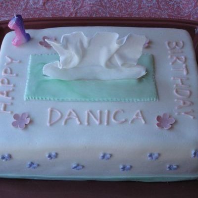 Tissue Box Birthday Cake