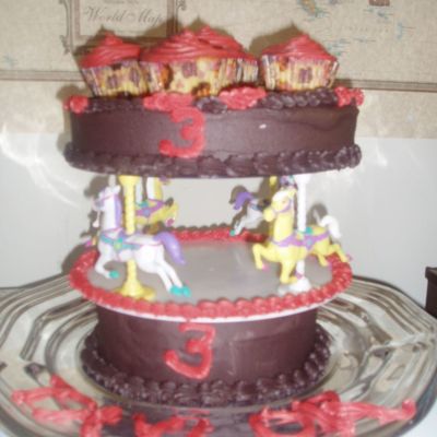 Carousel Cake For 3Rd B-Day