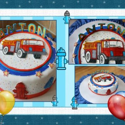 Firetruck Cake