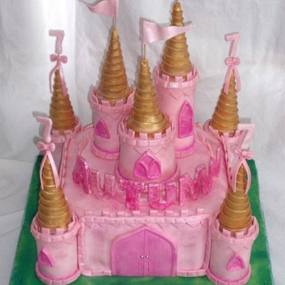 Pink Castle Cake