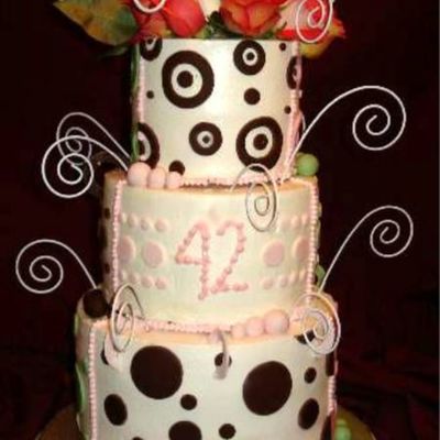Poka Dot Birthday Cake