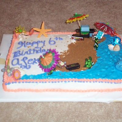 Beach Birthday Cake