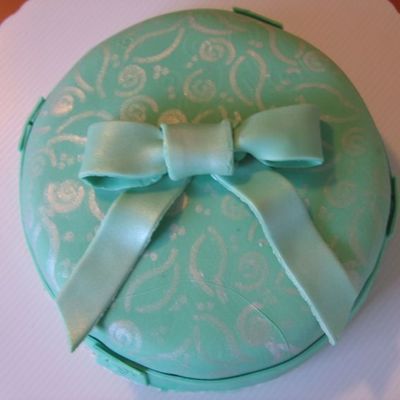 Green Painted Cake
