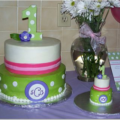 1St Birthday Cake With Matching Smash Cake
