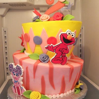 Elmo And Abby Birthday Cake