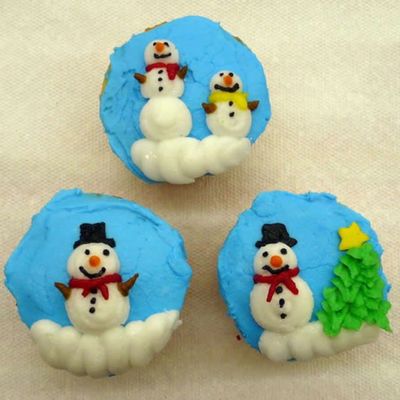 Snowman Cupcakes