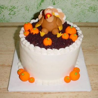 Turkey And Pumpkins