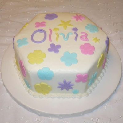 First Birthday Flower Cake