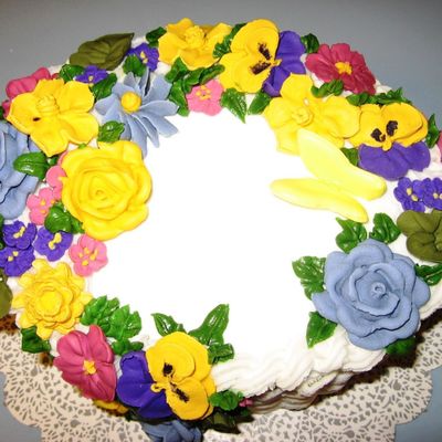 Close Up Of Basketweave Cake