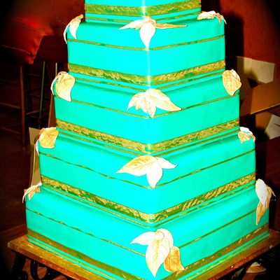Teal Groom's Cake