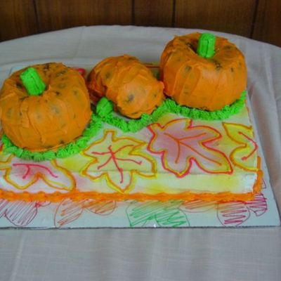 Pumpkins And Leaves