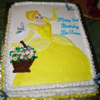 Cinderella Cake In A Yellow Dress
