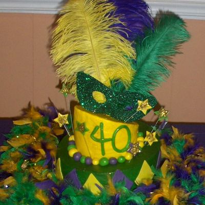 Mardi Gras Birthday Cake
