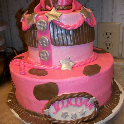 Pink And Brown Cowgirl