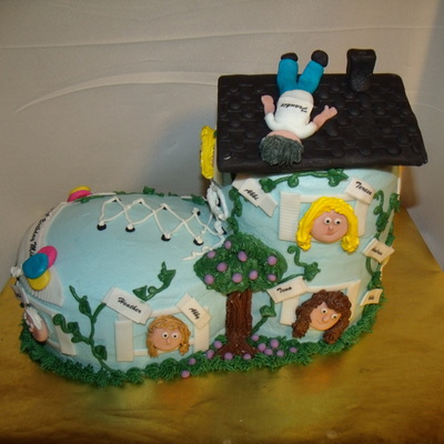 Old Women In The Shoe Cake