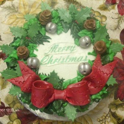 Christmas Wreath With Bow
