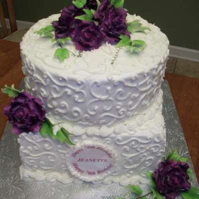 Purlpe 70Th Cake