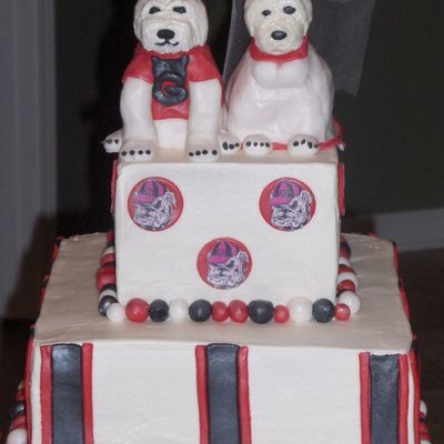 Ga Bulldog Wedding Cake