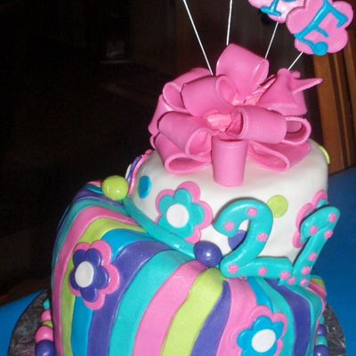 Topsy Turvy 21St Birthday Cake