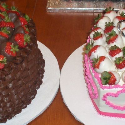 Heart Shaped With Strawberries! Yum!