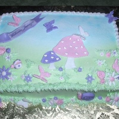 Mushrooms And Butterflies