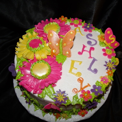 Fancy Flowers And Buuerflies