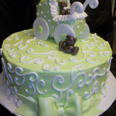 Green Carriage Cake