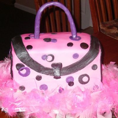 Polka Dot Purse Cake