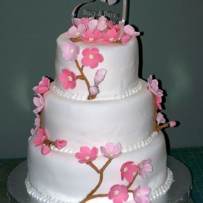 Cherry Blossom Wedding Cake