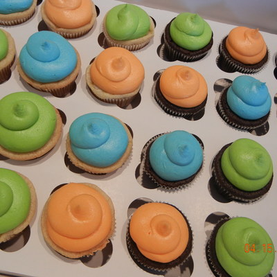Orange, Blue, And Green
