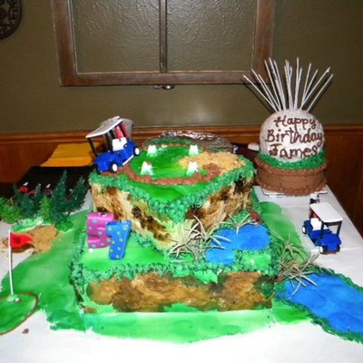 4 Tier Golf Cake