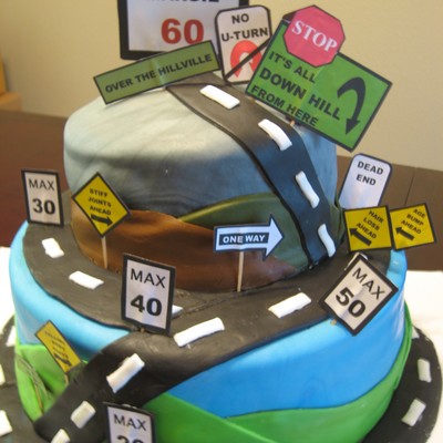 Road Of Life Over The Hill Cake