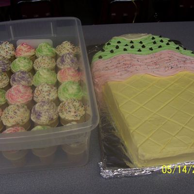 Ice Cream Cone Cupcakes And Cake