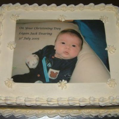 Photo Christening Cake
