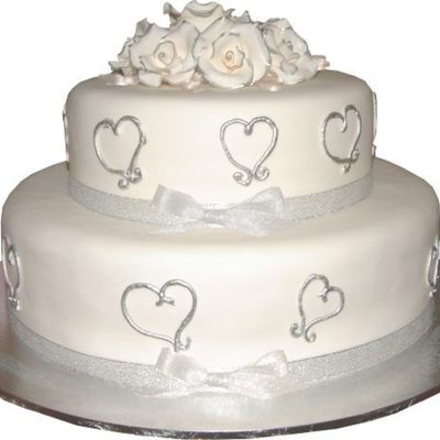 Silver Wedding Cake