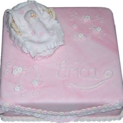 Pink Christening Cake