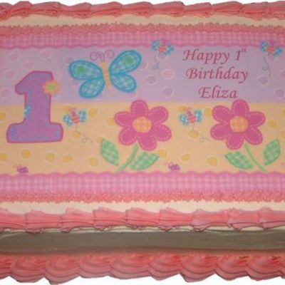 Printed Birthday Cake For Little Girl