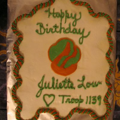 B'day Cake For Juliette Low - Founder Of The Girl Scouts