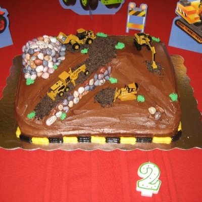 Construction Trucks Cake