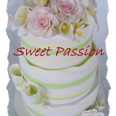 Multi Coloured Flowers &stripes