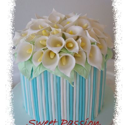 Fondant Stripes In Blue
