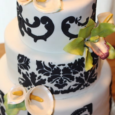 Damask Wedding Cake