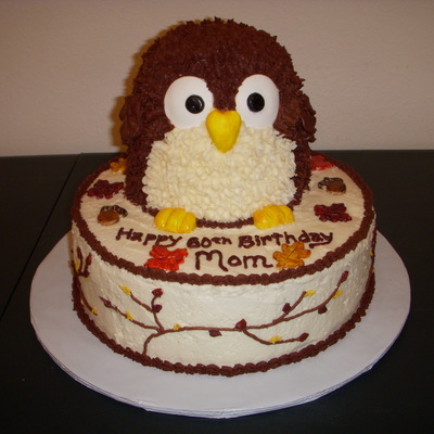 Owl Birthday Cake