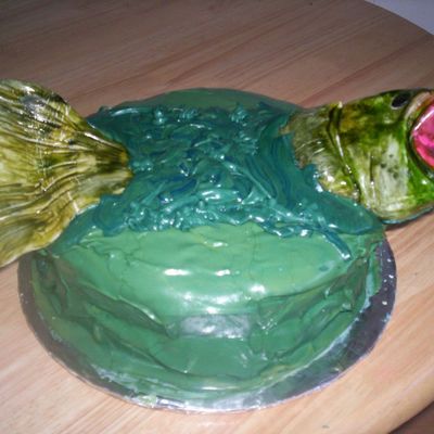 Bass Fish Birthday Cake