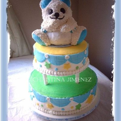 Teddy Bear Baby Shower Cake