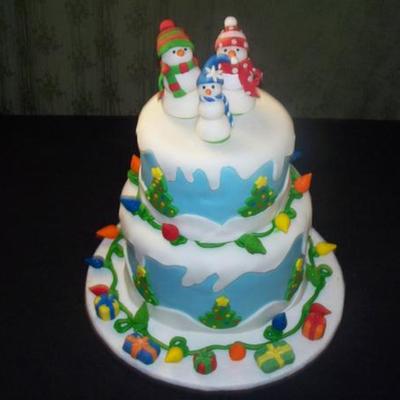 Snowman Christmas Cake